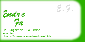 endre fa business card